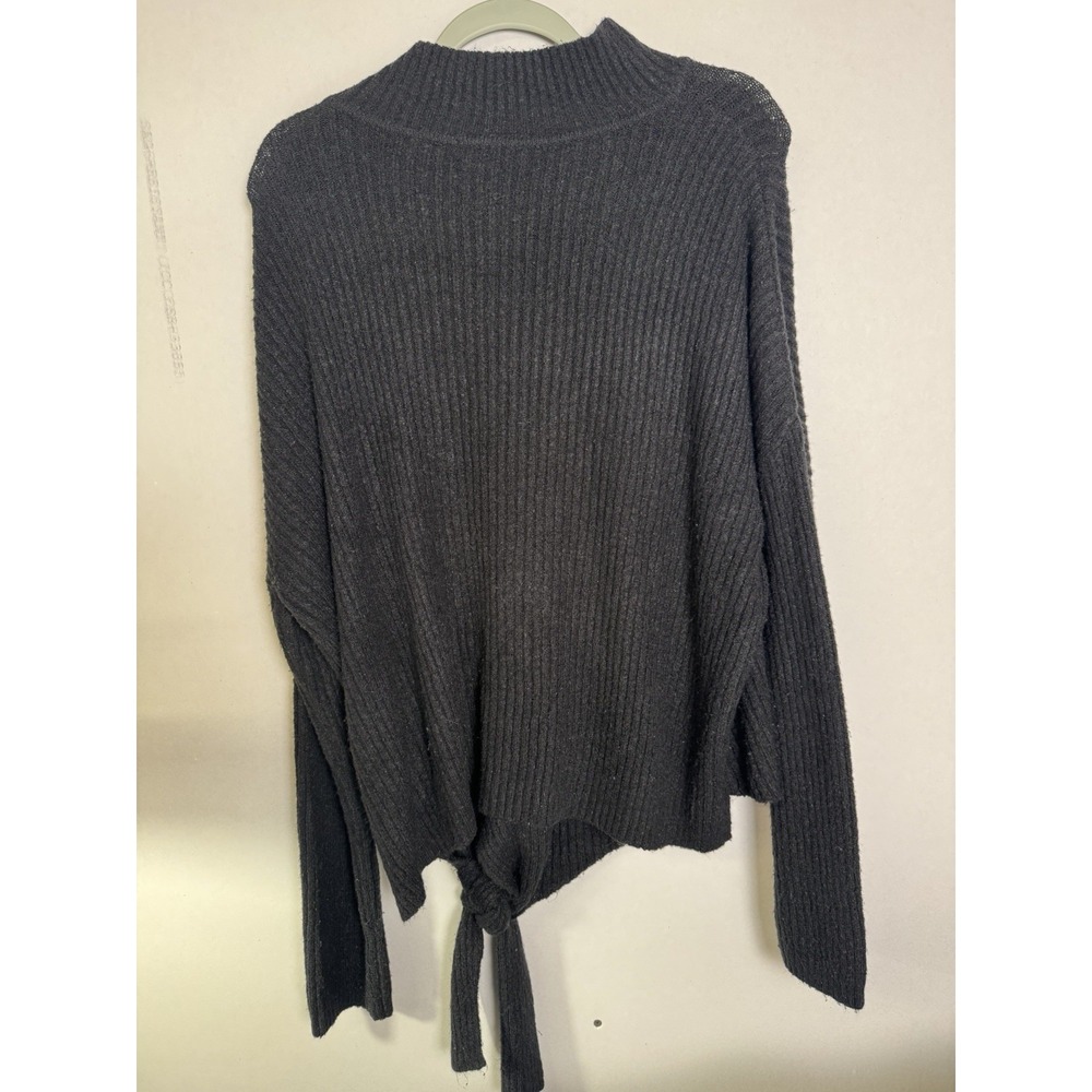 New Direction Knit Crew Neck Pullover Sweater Black Women's Size XL - Picture 5 of 6